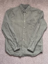 ZARA Khaki Green Button-Up