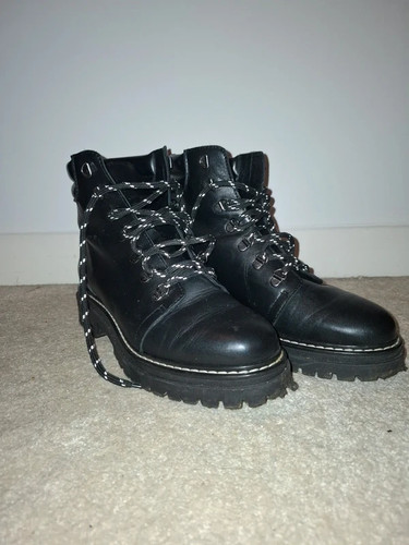 Whistles black biker boots