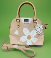 Floozie Handbag Shoulder Bag Cream Faux Leather Medium Size Casual Elegant