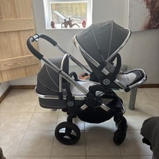 iCandy Peach Truffle  Double Twin Pushchair, main seat and blossom carrycot 