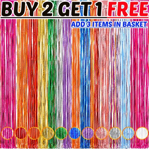 Foil fringe tinsel - 2m-3m,