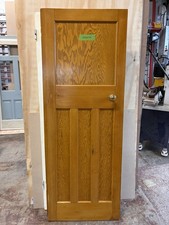 Solid Wooden 1930s Vintage Door Used Original With Old Hinges And Latch