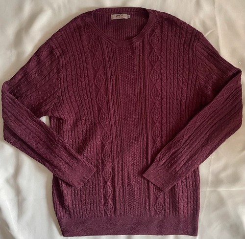 Burgundy cable knit - burgundy,