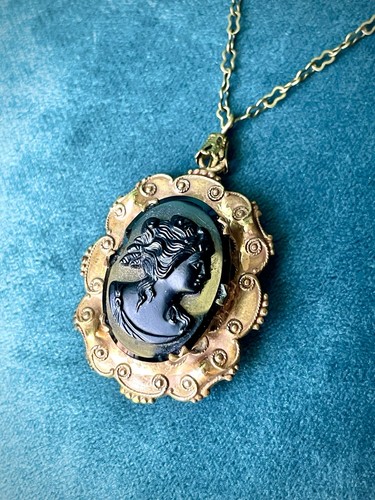 Victorian mourning cameo - victorian,