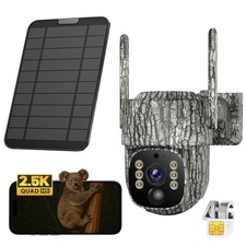 4G LTE Cellular Trail Wildlife Camera 2.5K Hunting Game Live view Solar PTZ Cam