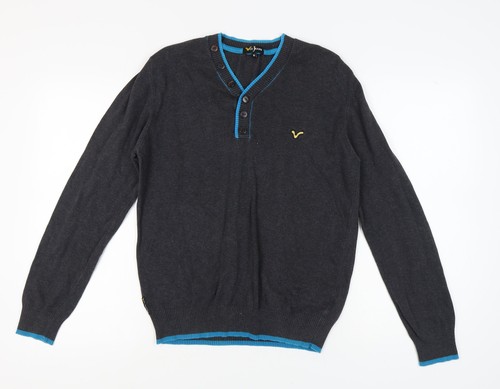 Voi jeans men - black, henley