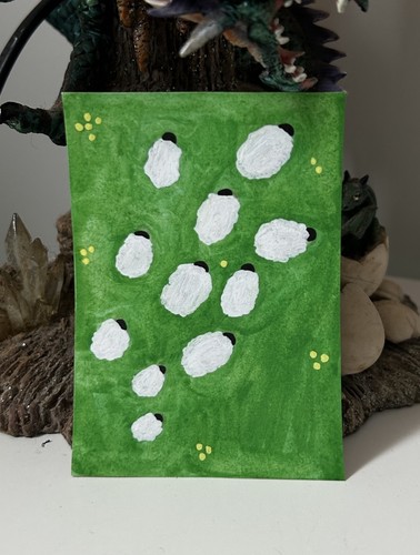 Aceo original miniature sheep - original,
