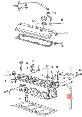 Genuine valve guide nos vw - genuine,