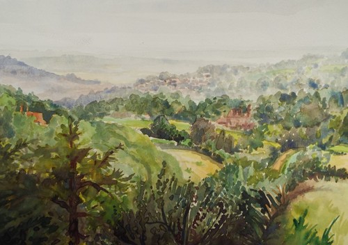 Original watercolour green - watercolour,, 'green