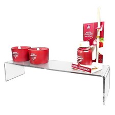 Acrylic Plinth Shelf Risers 365mm fits Detolf Cabinet Shop Counter Home (DS80+)
