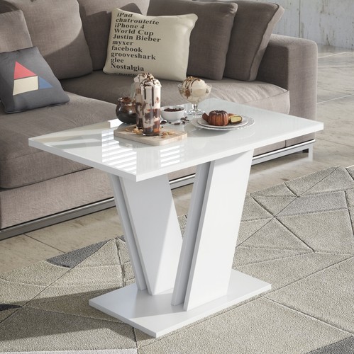 Glass coffee table white - glass,