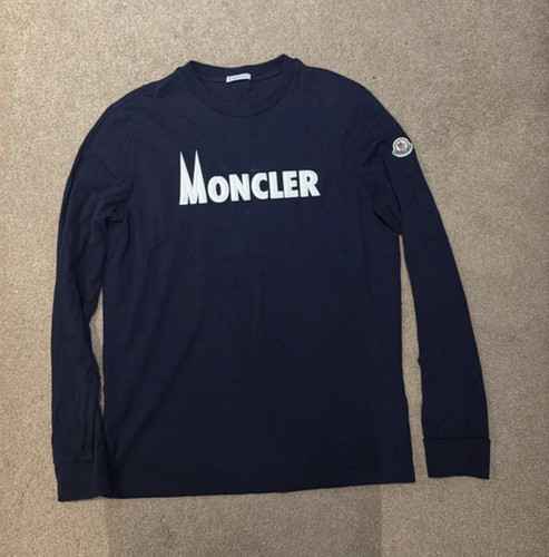 Moncler navy logo long - logo, sleeve