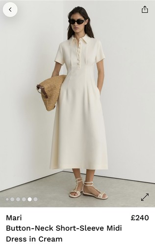 Reiss dress mari button - reiss, neck