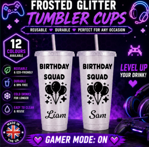 Personalised glitter reusable - glitter,