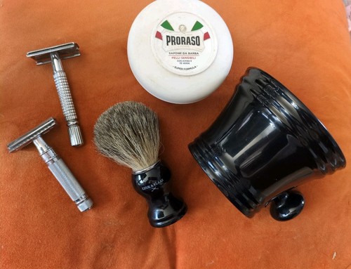 Men shaving lot brush - shaving,