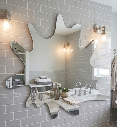 Water splash mirror acrylic - mirror,