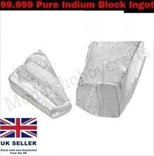 50g Pure 99.999 indium Ingot Block Metal Electrode Experiment Material Low Melt