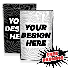 16x Custom Personalized Mylar Bags 7g 10x14cm Resealable Smell Proof Cali Food