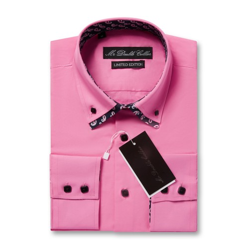 Mens shirt smart casual pink - smart,