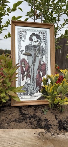 Vintage mucha mirror - vintage,
