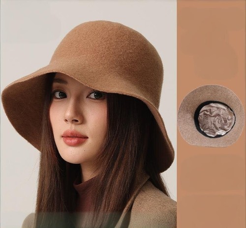 Designer plain wool bucket - designer, hat