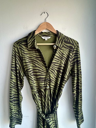 Boden green black animal print - boden,