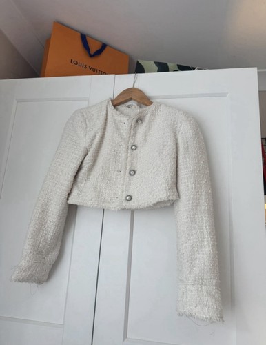 Cream tweed jacket - tweed,