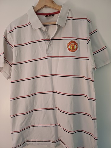 Man utd white polo - man,