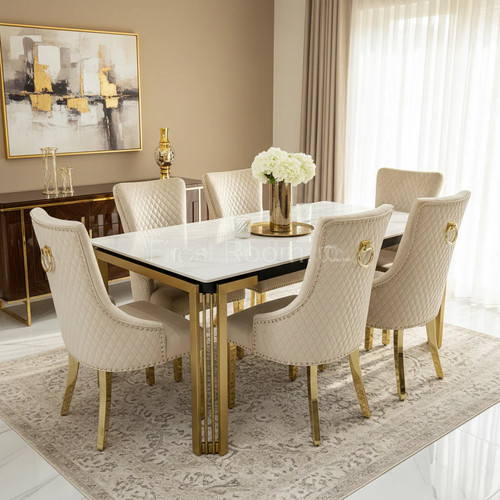 White sorrento dining table - white,