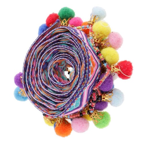 Yard colorful pom beads - yard,