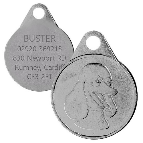 Personalised chrome poodle - personalised,