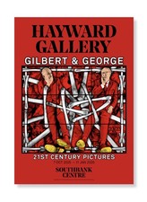 Gilbert & George Exhibition Poster featuring HA-HA, (2022) 50 x 70 cm 