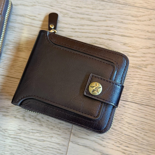 Genuine leather men wallet - leather,