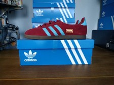 Adidas Trimm Star Maroon Blue Size 8.5 UK West Ham Villa Burnley BNIBWT