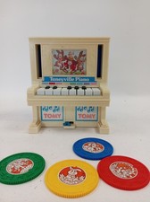 Vintage 1978 Tomy Tuneyville Piano Toy with 4 Music Discs Bundle