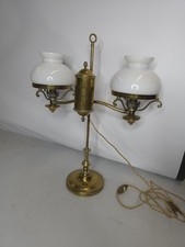 Double Student Lamp In Brass
