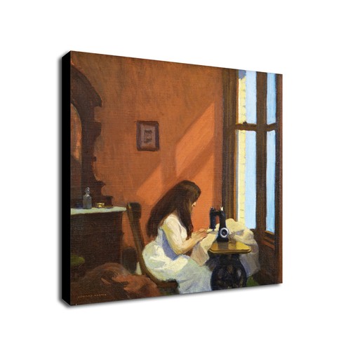 Girl sewing machine wall - at,