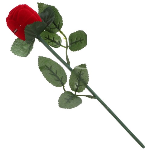 Red rose shaped velvet - velvet, ring