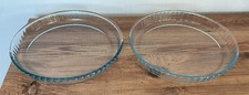 Pyrex Clear Glass x 2 flan pie