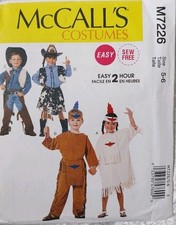 McCalls M7226 Cowboys Western Costume  Pattern UNCUT Age 5-6 