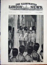 Original Old Antique Print