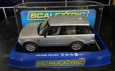 SCALEXTRIC RANGE ROVER SILVER C2819 SLOT CAR WITH  DRIVER RARE REDUCED PRICE 