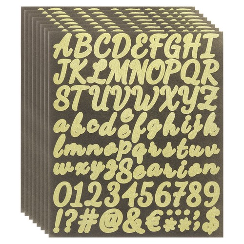 608pcs 8sheets glitter letter - 608pcs,