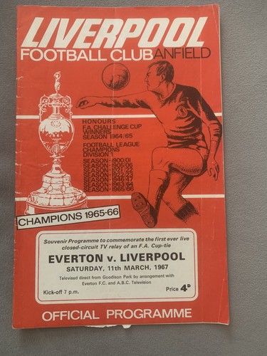 Rare 1967 everton liverpool - everton,