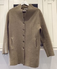 PLATINUM Three Quarter Length Boiled Wool Jacket in Camel SIZE 16