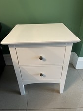 White Bedside Table with 2