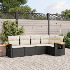 Garden Sofa Set Black