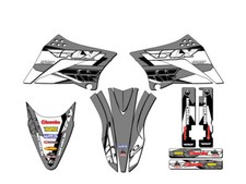 2010-2025 KLX 110 13 FLY Grey Senge Graphics Kit Compatible with Kawasaki