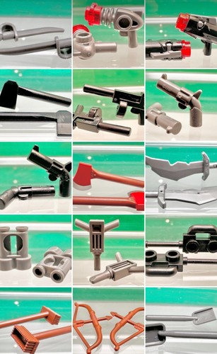 Lego minifigure weapons - minifigure, gun