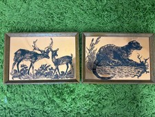 PAIR OF VINTAGE GOLD ETCHINGS